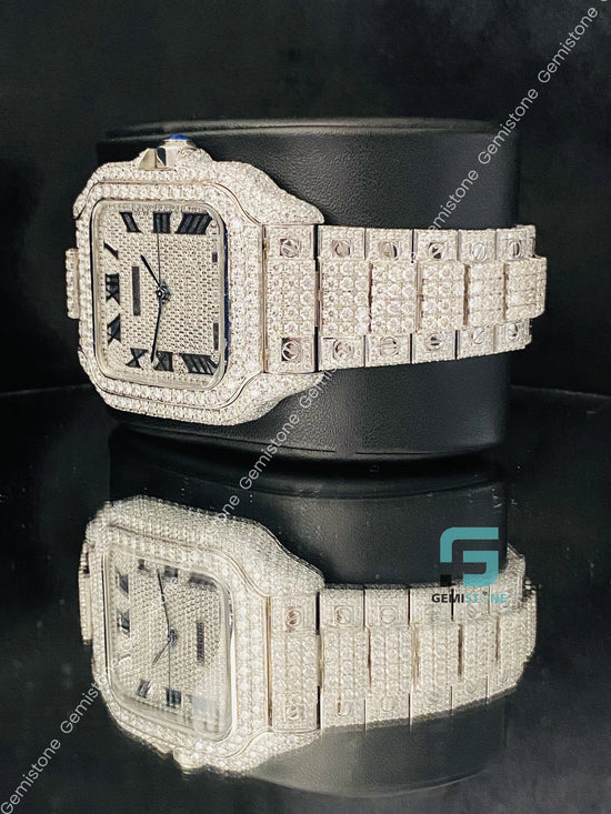 Moissanite Fully Studded Iced Out Hip Hop Watch