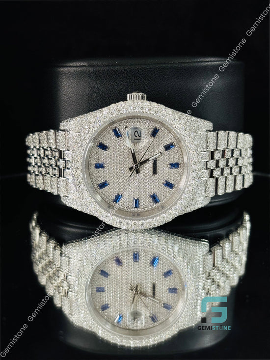 Moissanite Fully Studded Luxury Watch For Men