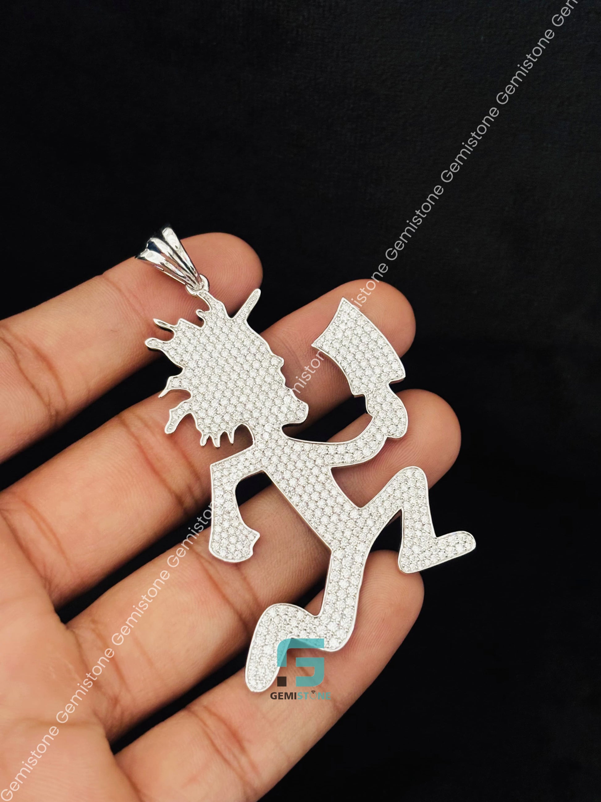 Moissanite Hatchet Man Pendant