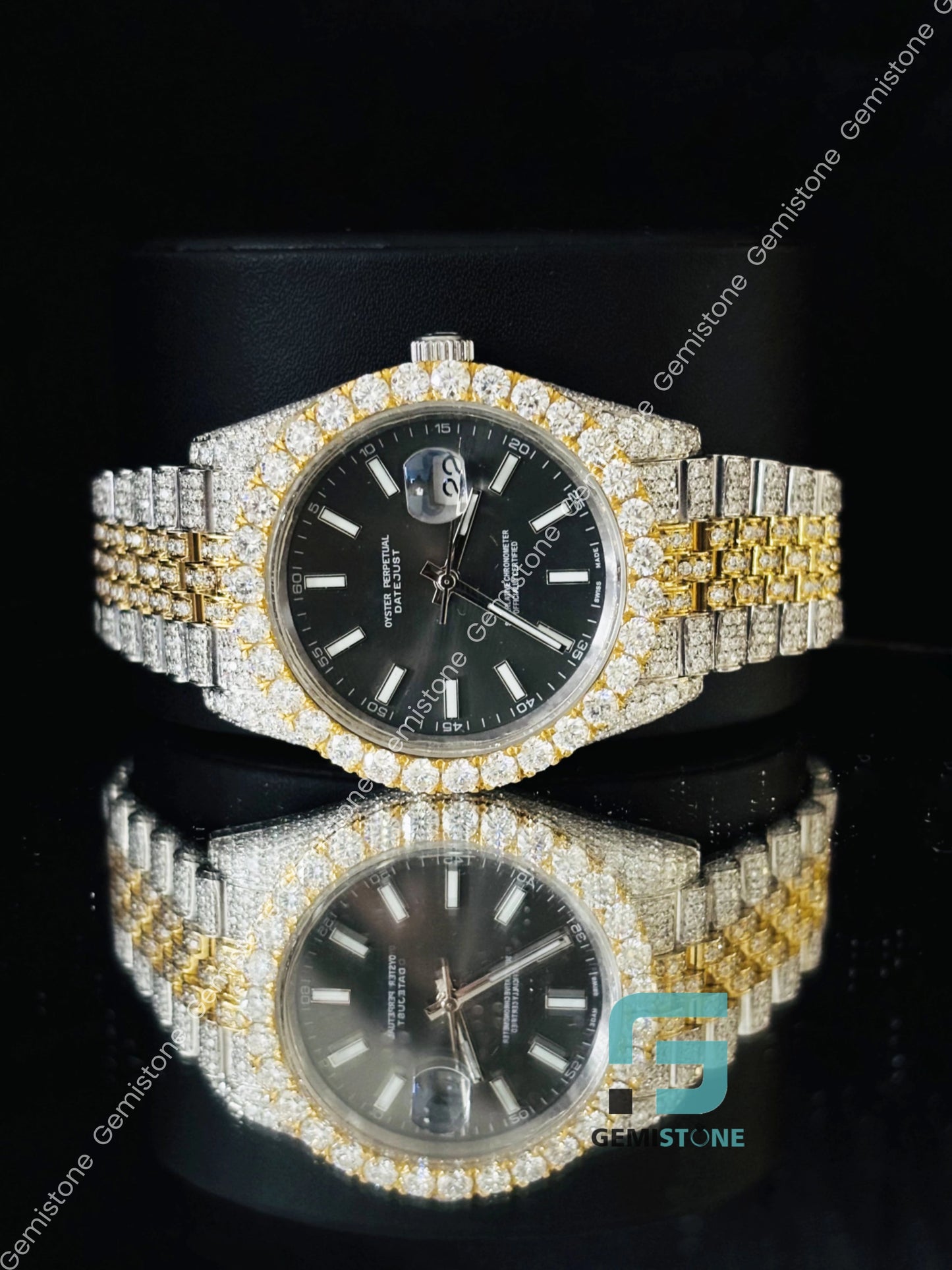 Moissanite Hip Hop Bust Down Iced Out Watch