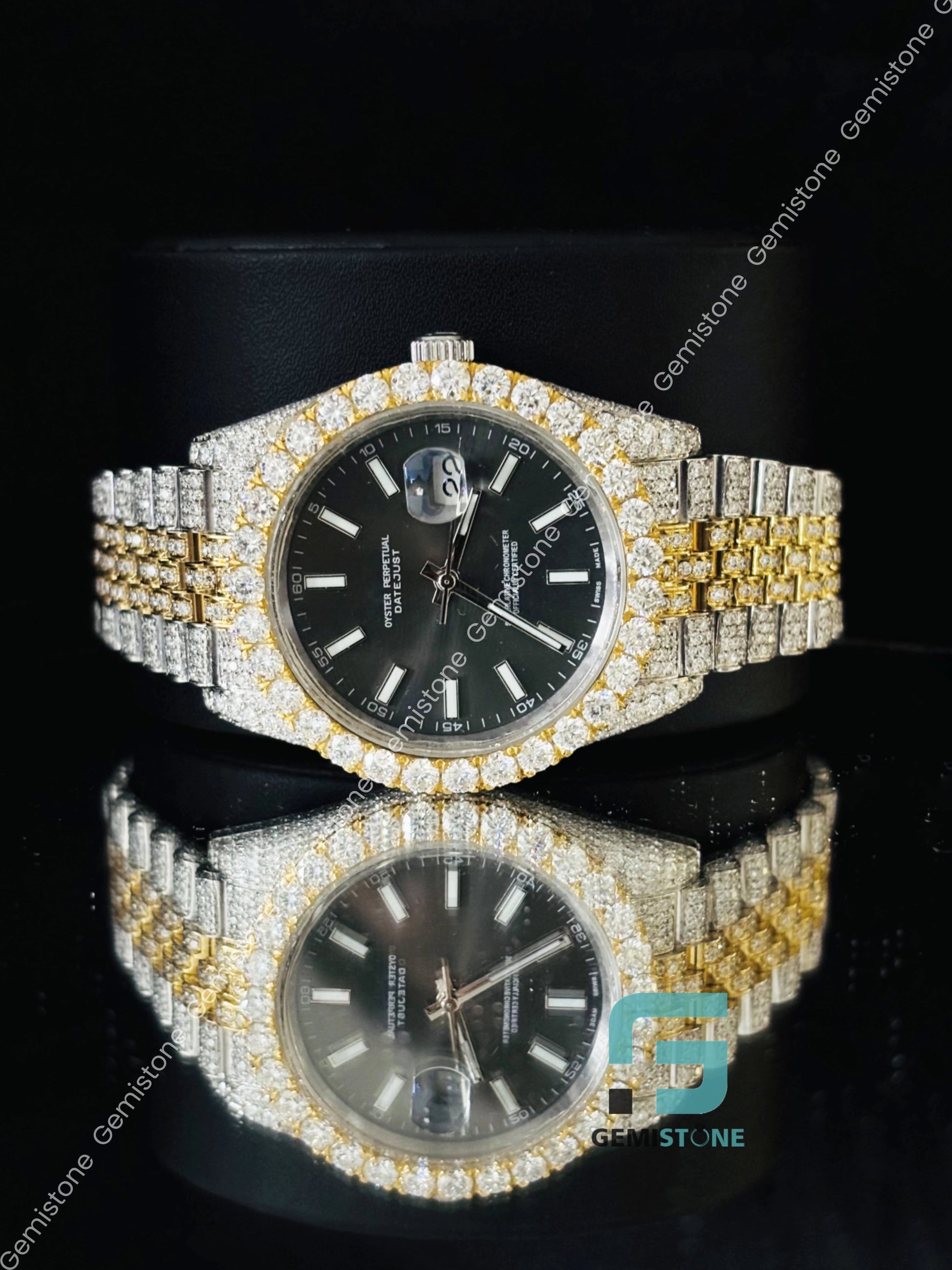 Moissanite Hip Hop Bust Down Iced Out Watch