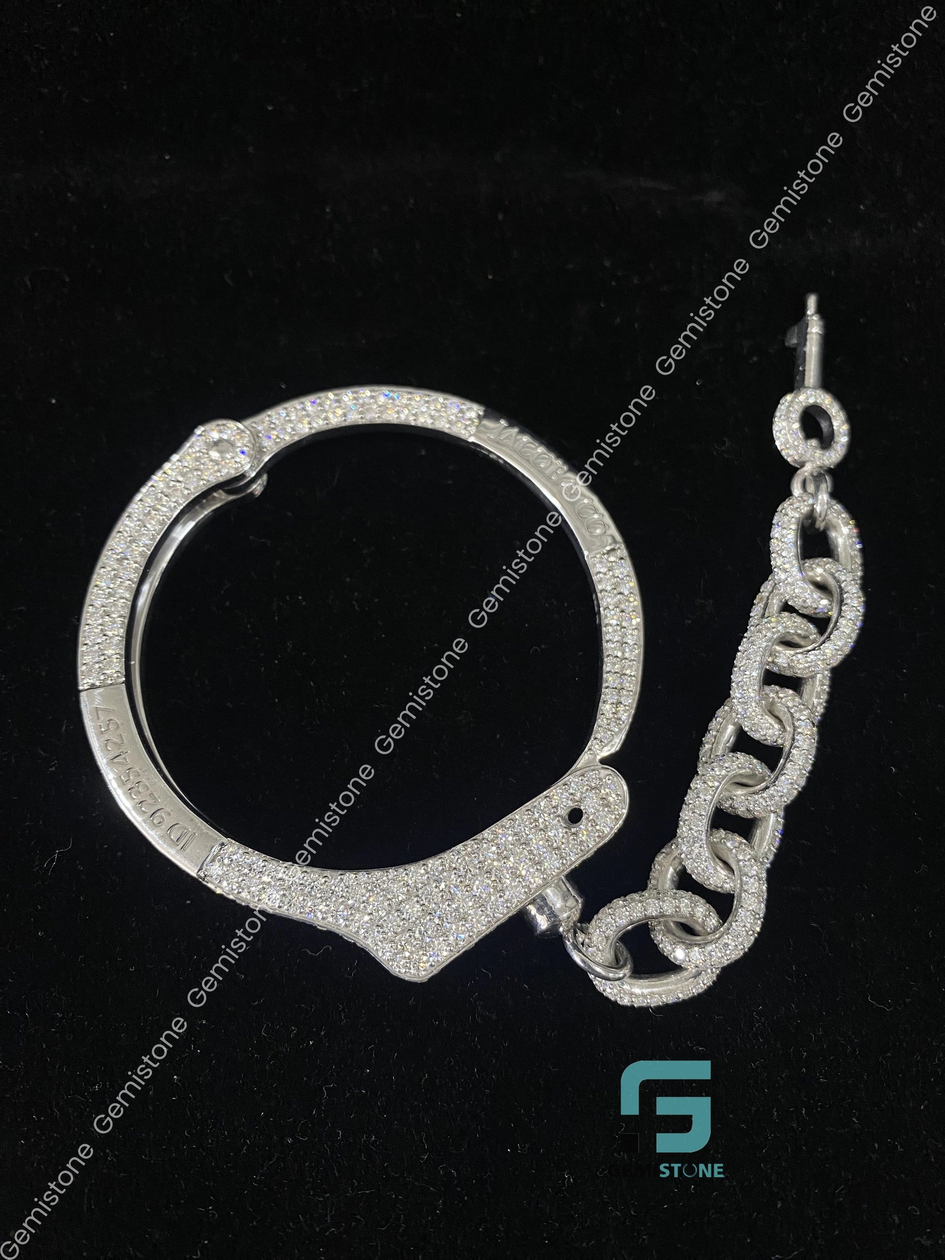 Moissanite Hip Hop Handcuff