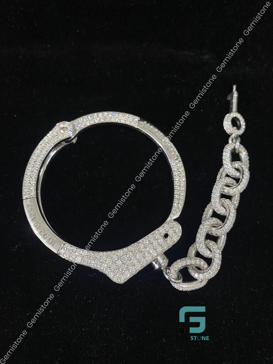 Moissanite Hip Hop Handcuff