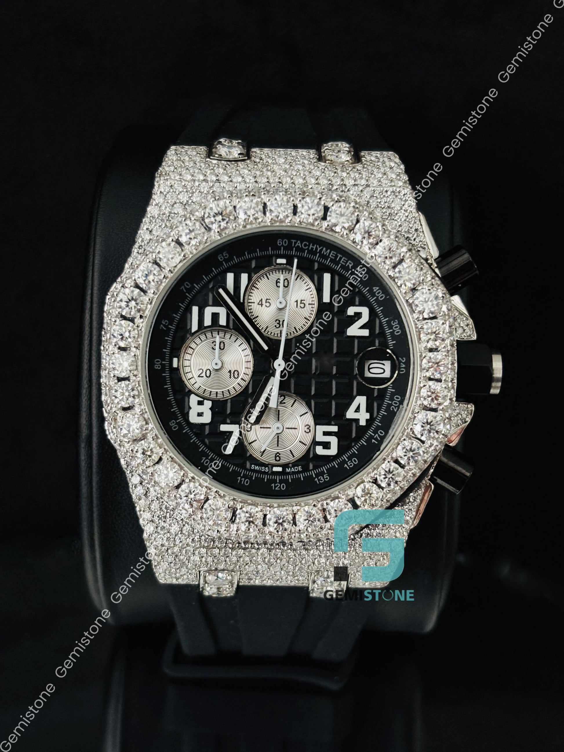 Moissanite Hip Hop Multi Chronograph Watch for Him