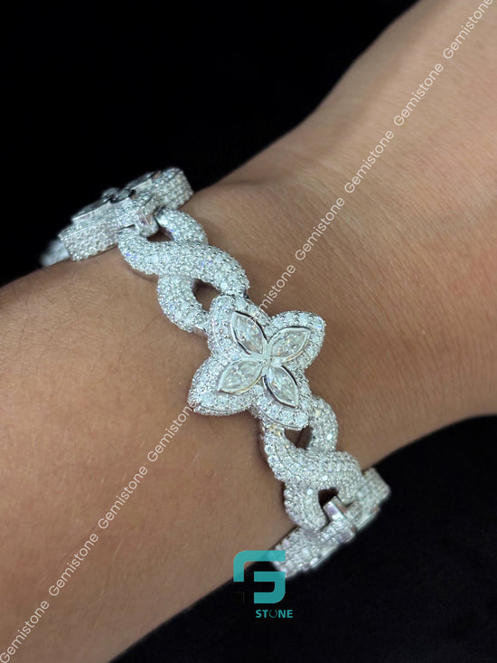 Moissanite Hop Hop Marquise Studded Bracelet