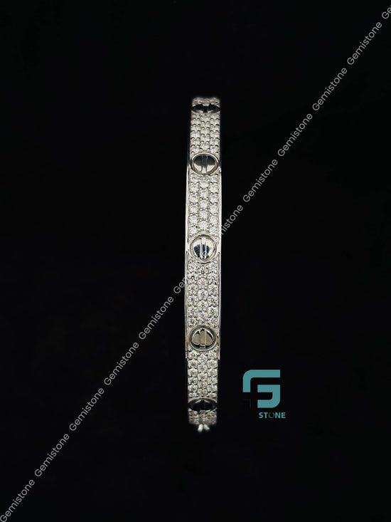 Moissanite Iced Out Bangle Bracelet
