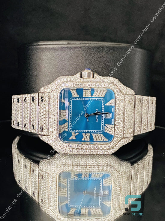 Moissanite Iced Out Cartier Watch