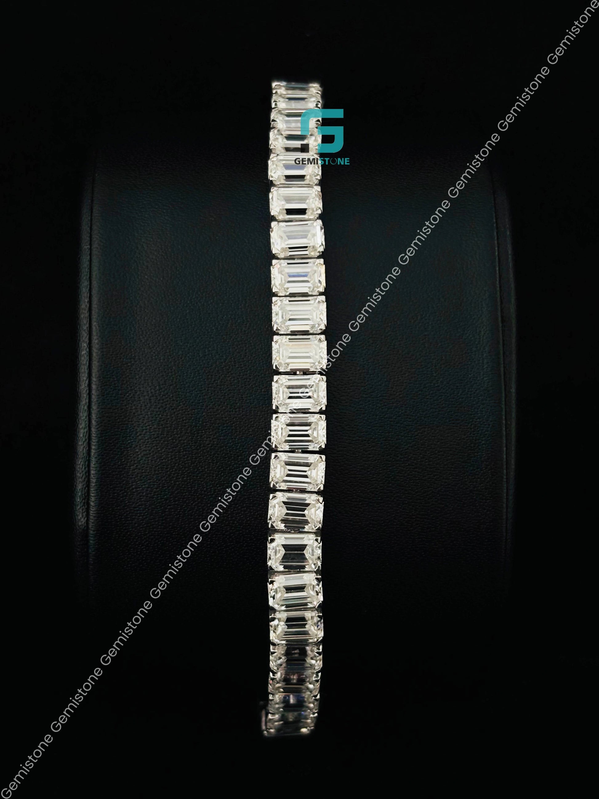 Moissanite Iced Out Emerald Diamond Bracelet