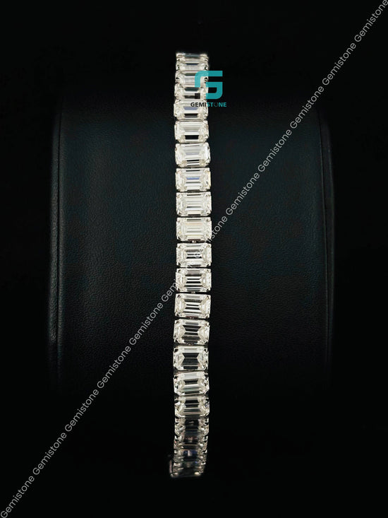 Moissanite Iced Out Emerald Diamond Bracelet