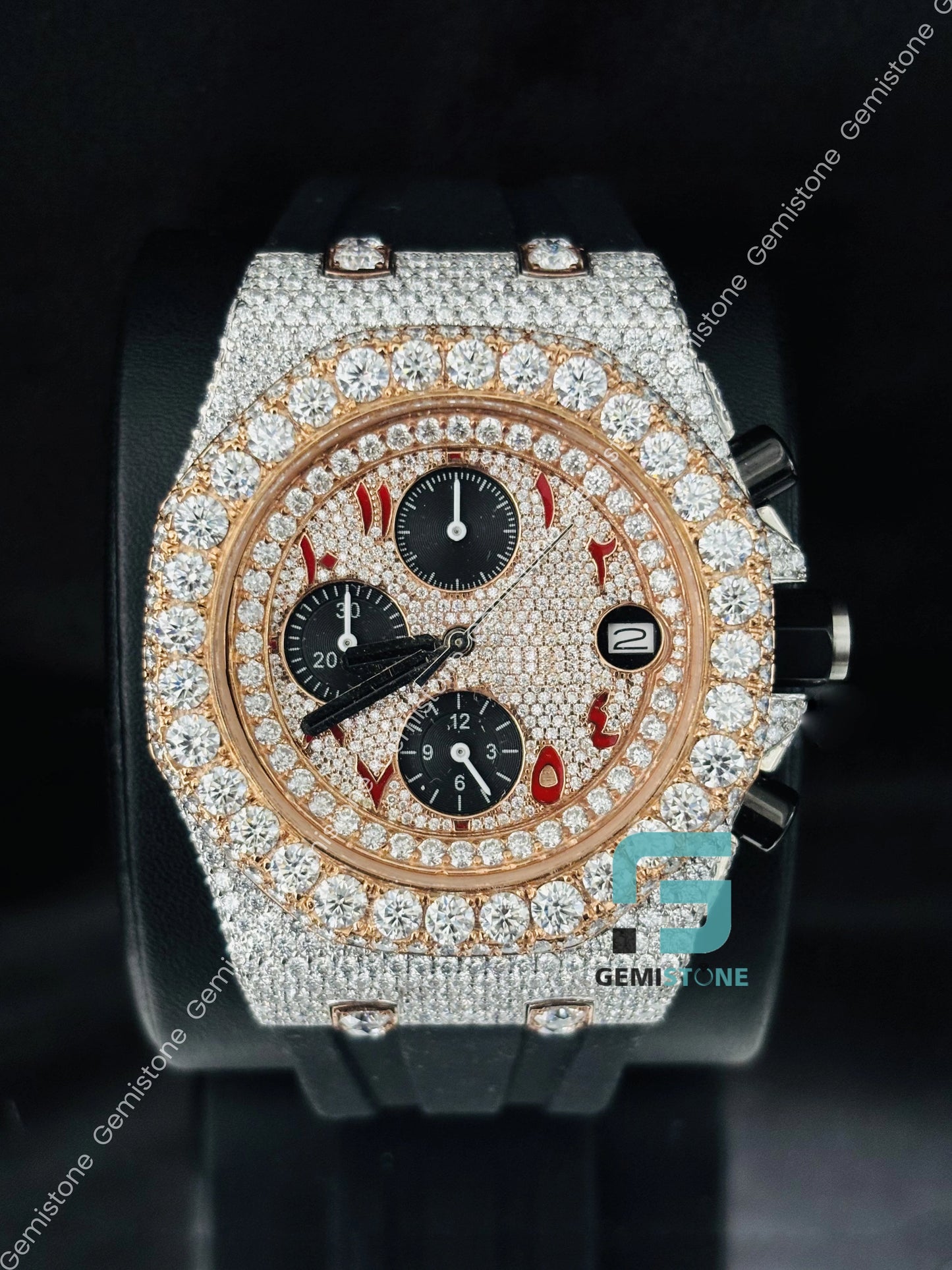 Moissanite Iced Out Hip Hop Chronograph Watch