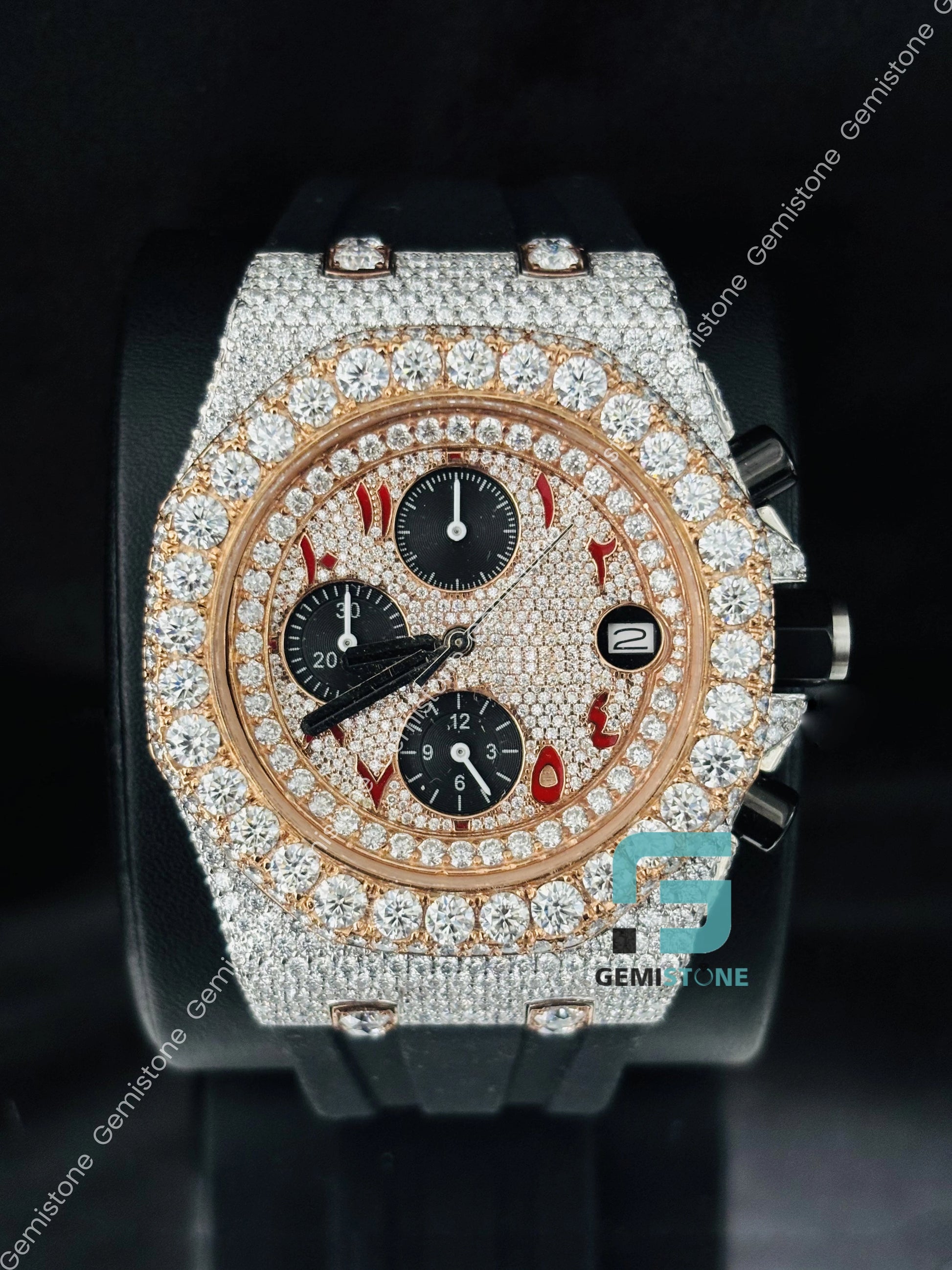 Moissanite Iced Out Hip Hop Chronograph Watch
