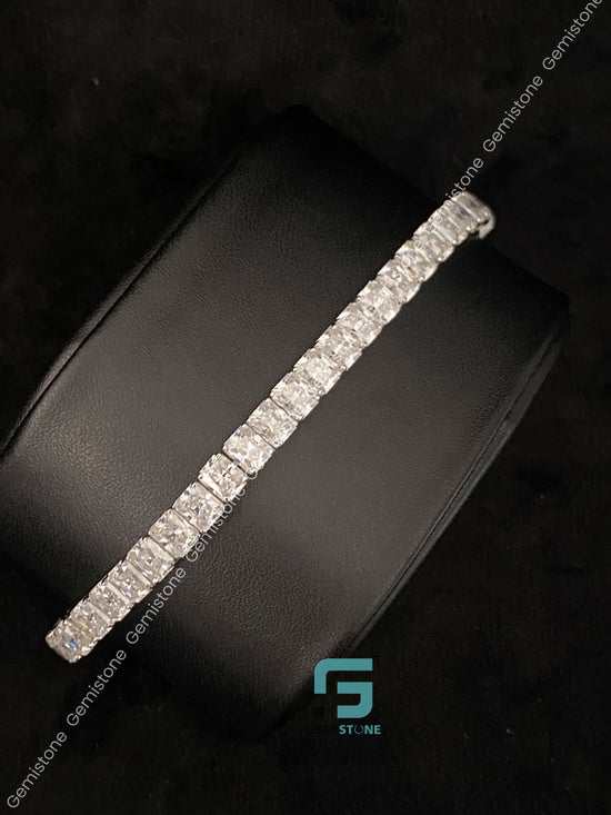 Moissanite Iced Out Radiant Cut Bracelet
