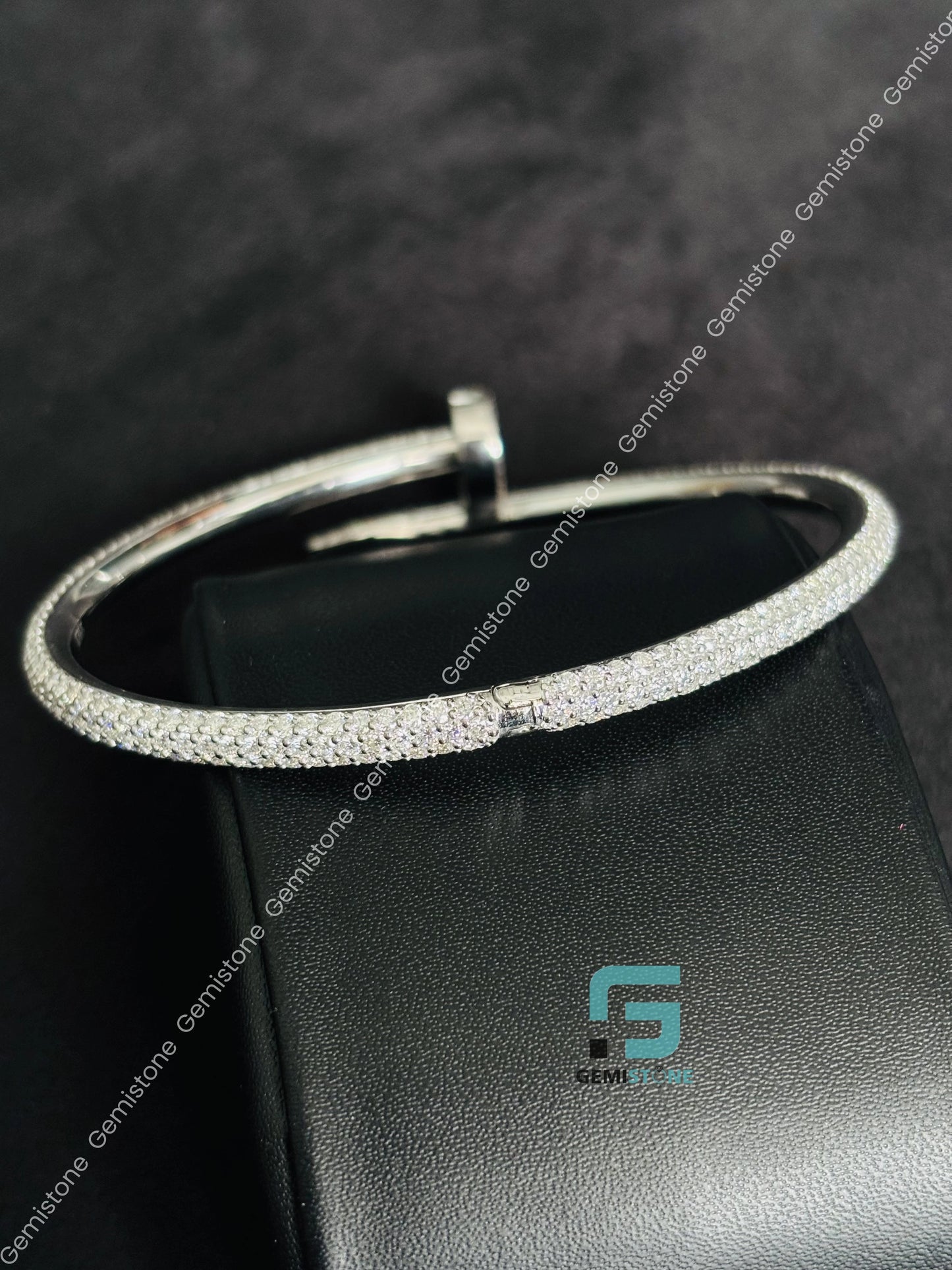 Moissanite Iced Out Studded Bracelet