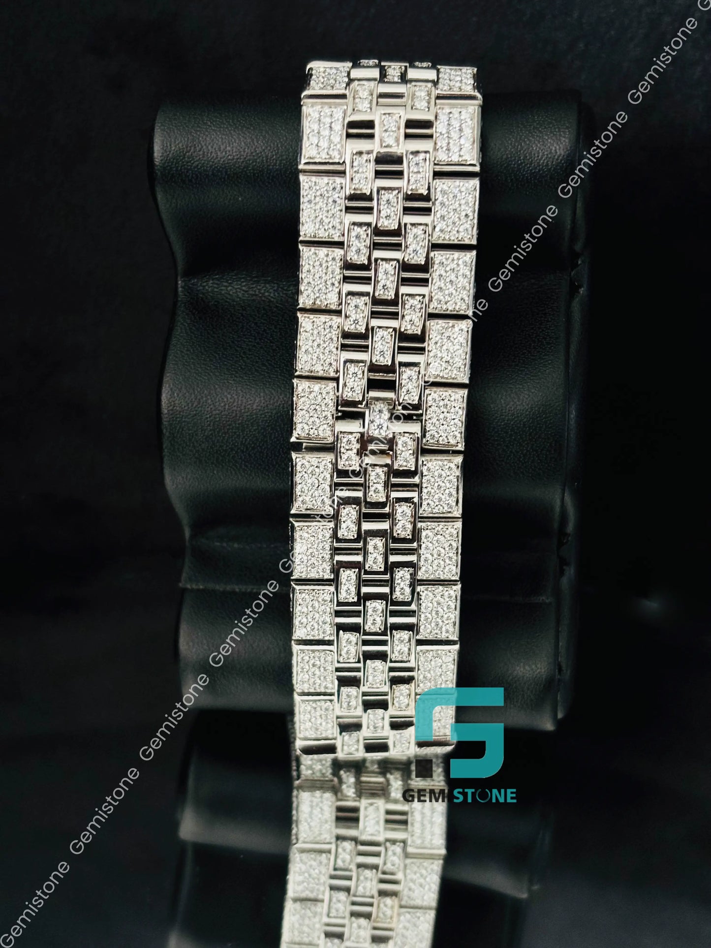 Moissanite Iced Out Studded Watch