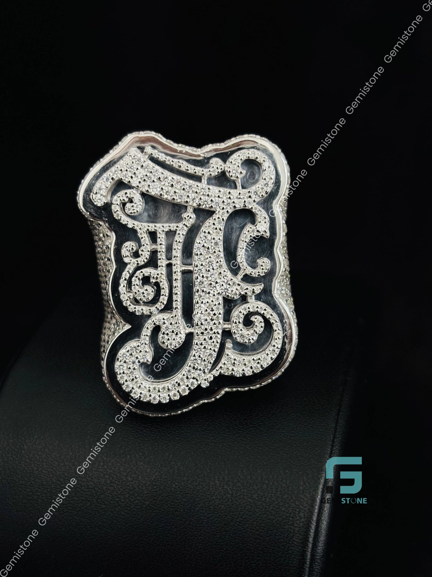 Moissanite Iced out 925 Silver Ring
