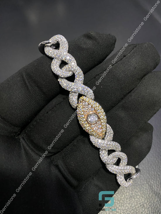 Moissanite Infinity Bust Down Bracelet