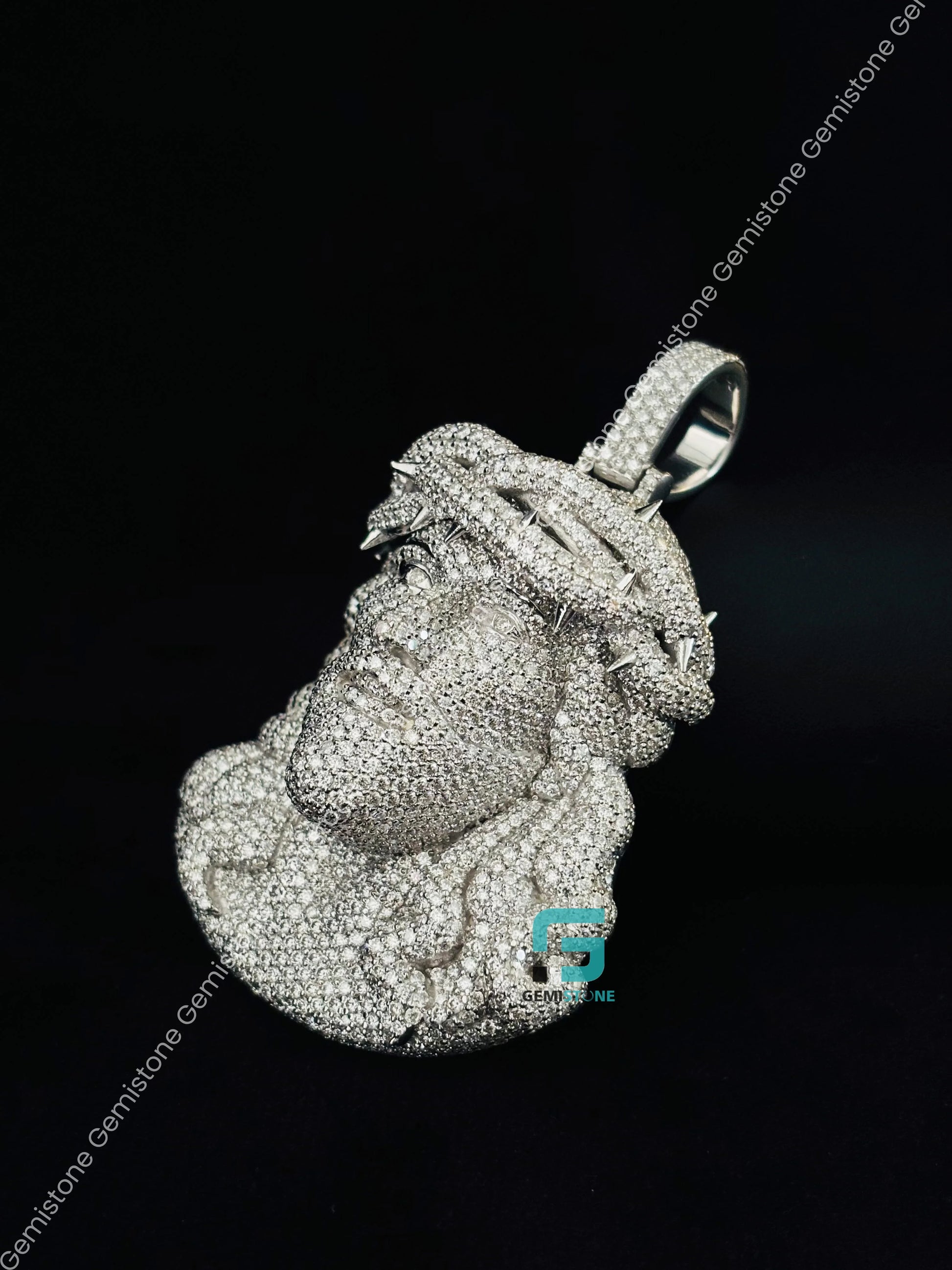 Moissanite Jesus Pendant 925 Silver