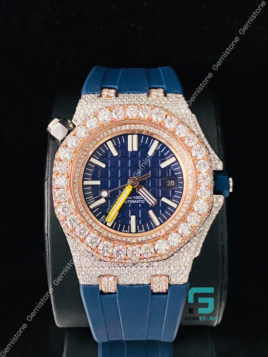 Moissanite Luxury Big Bezel Men Watch