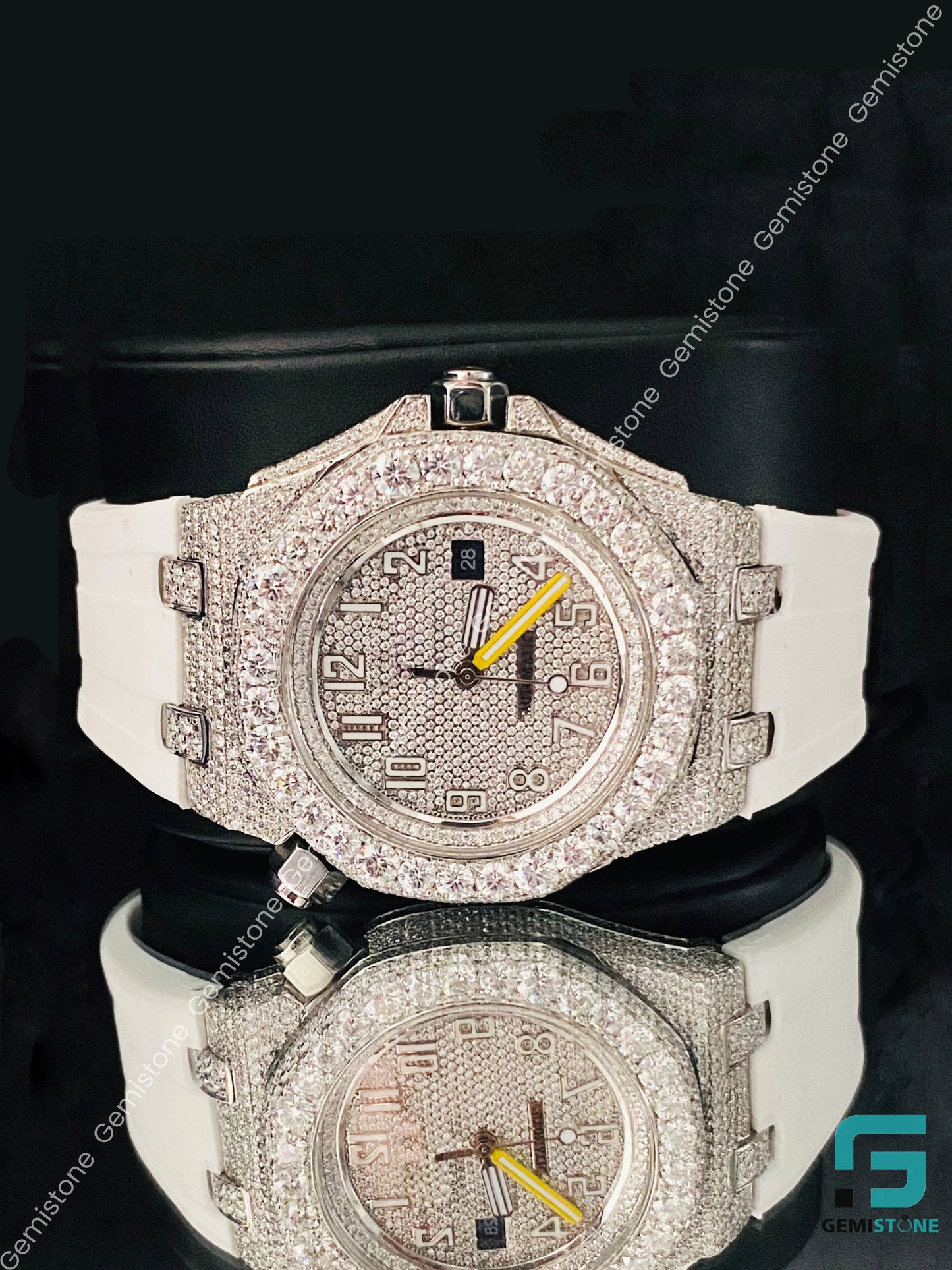 Moissanite Luxury Bust Down Men Watch