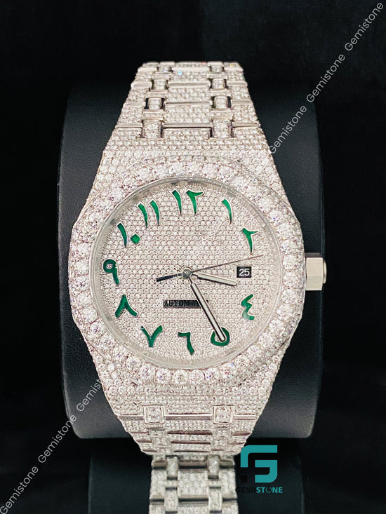 Moissanite Luxury Hip Hop Wrist Watch for Men_s