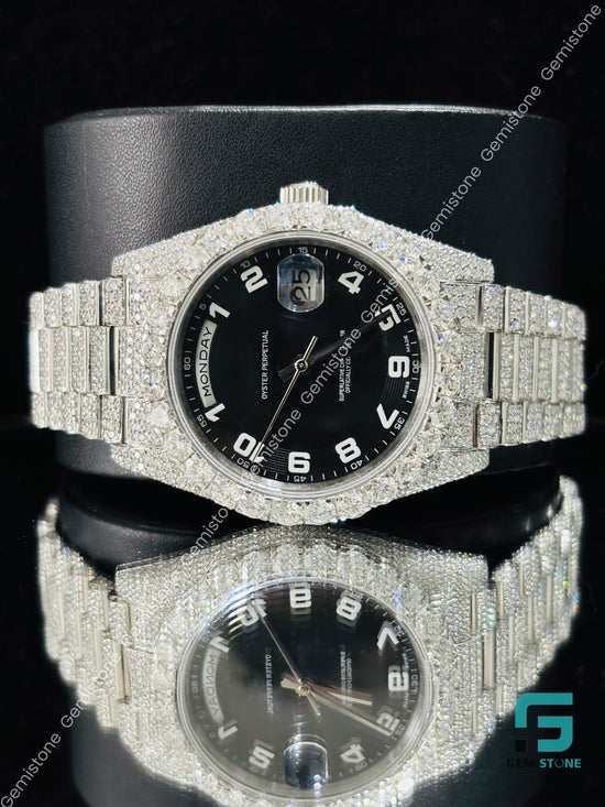 Moissanite Numerical Number Watch for Him