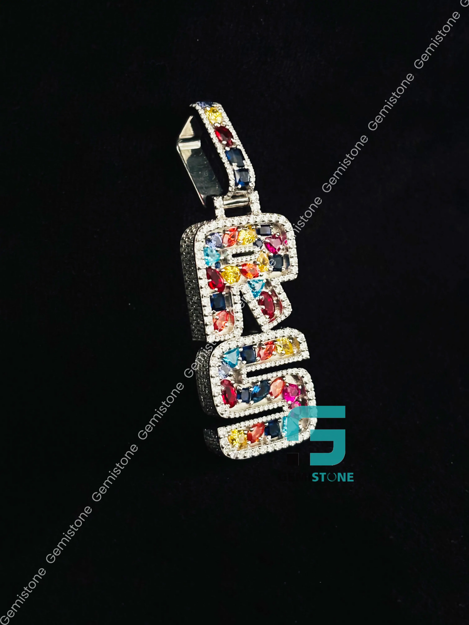 Moissanite Oval Colorful Diamond Pendant