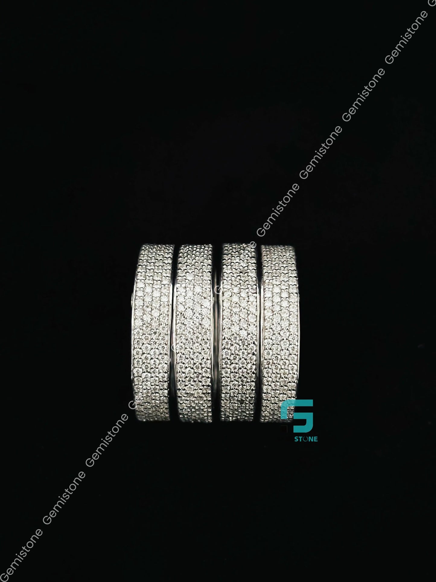 Moissanite Pave Band Moissanite Ring