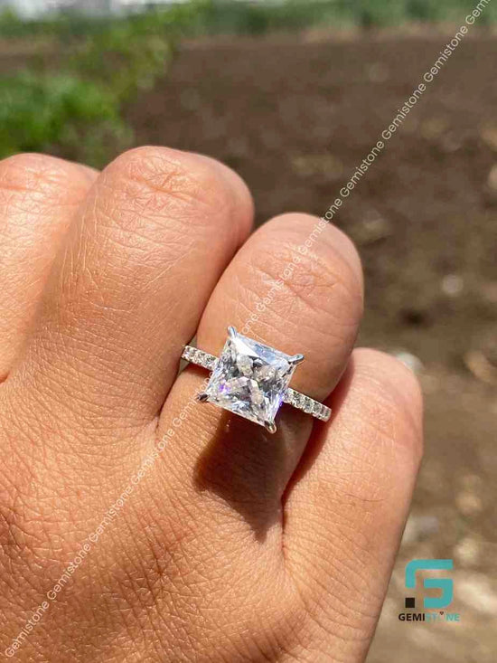 Moissanite Pave Set Weddings Ring
