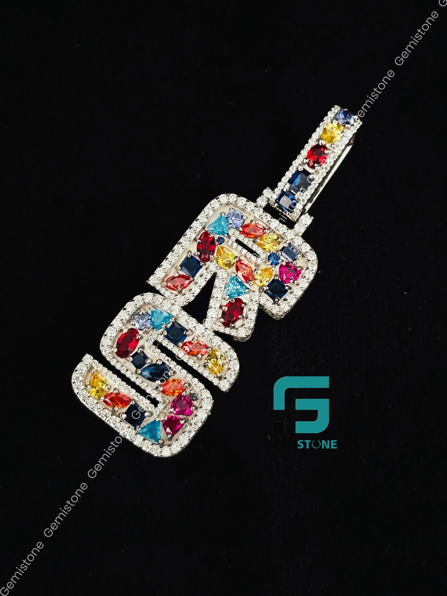 Moissanite Pear Colorful Diamond Pendant