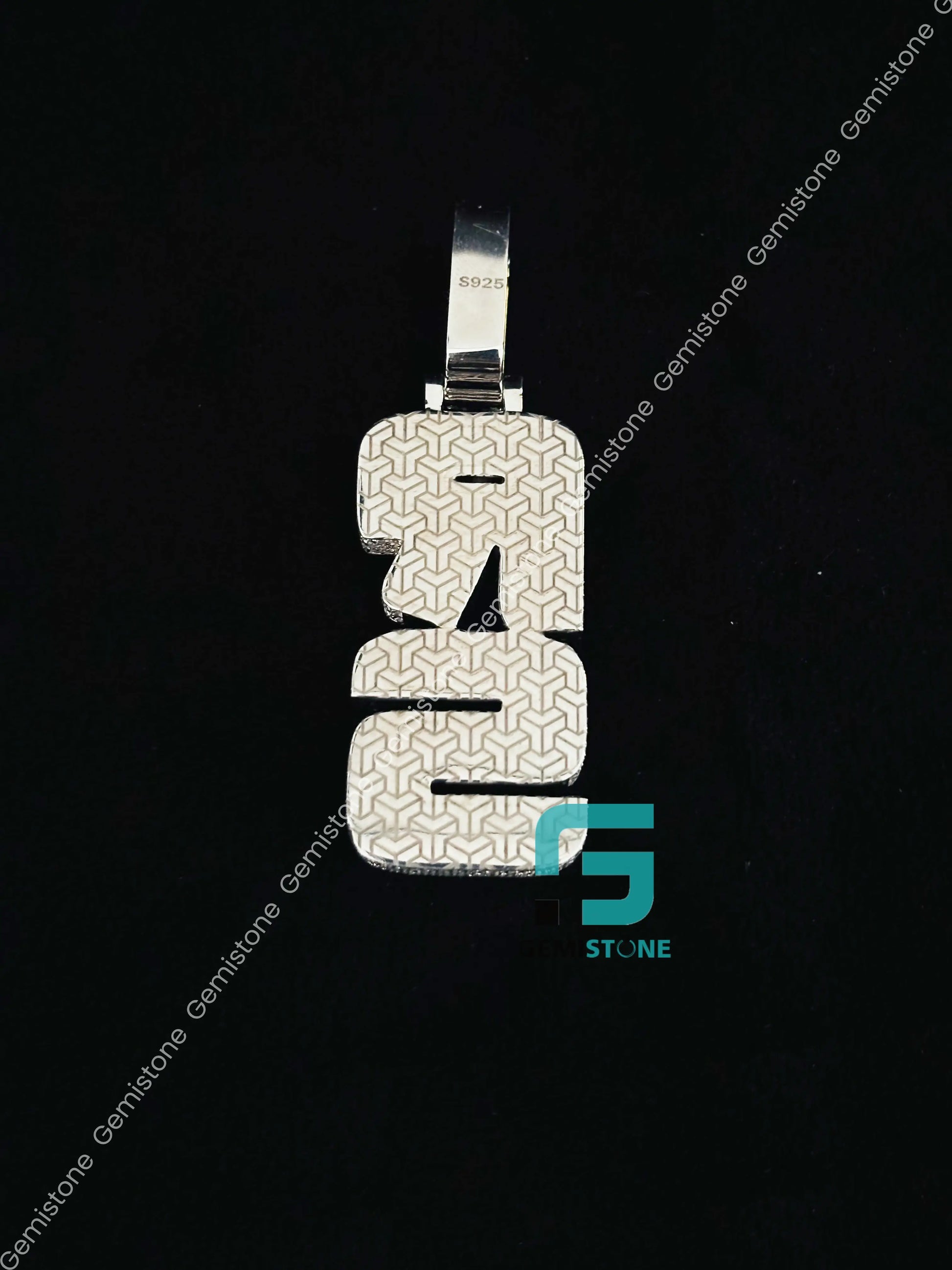 Moissanite Pear Colorful Diamond Pendant For Men 
