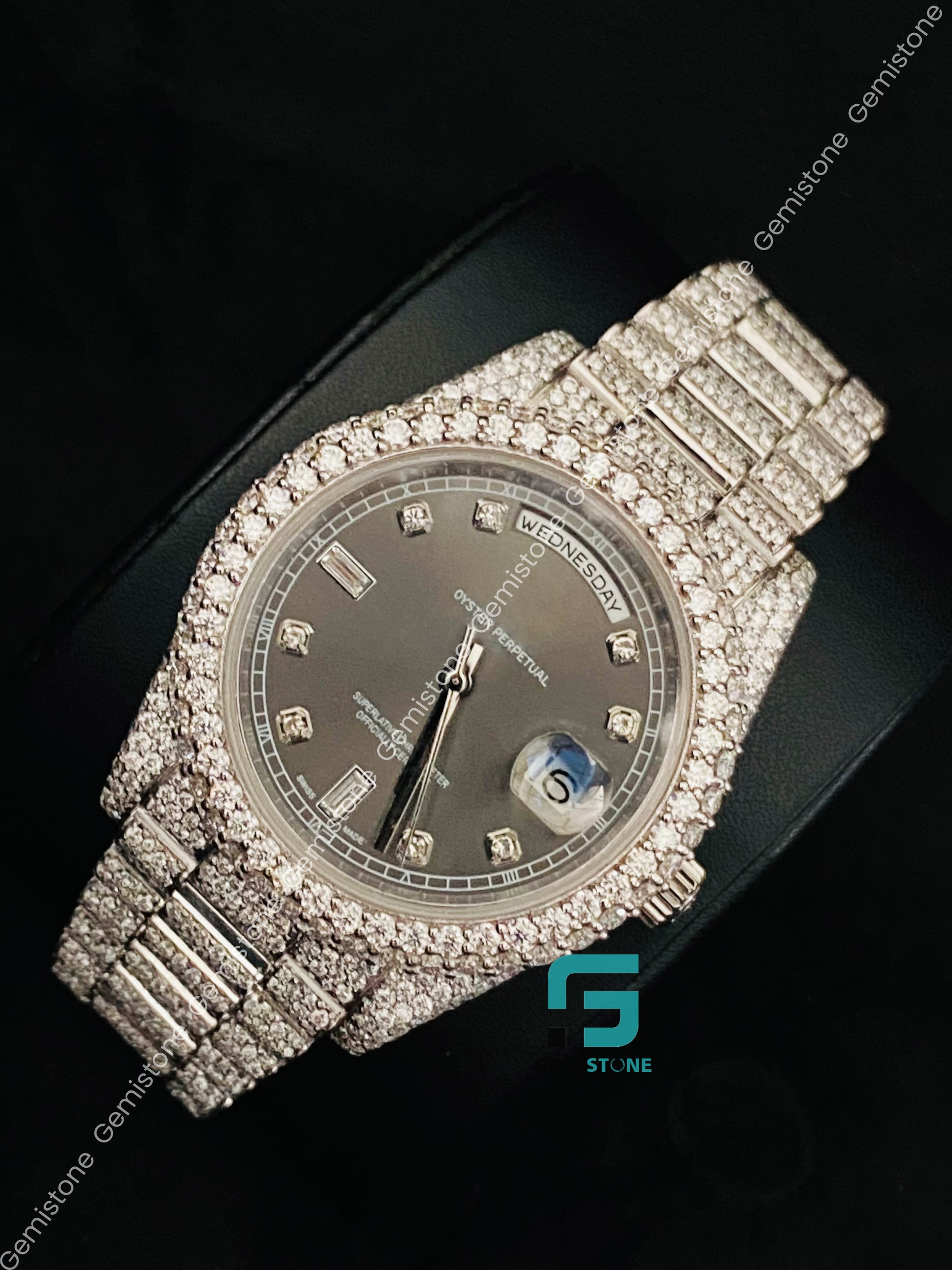 Moissanite Presidential Strap Luxury Watch