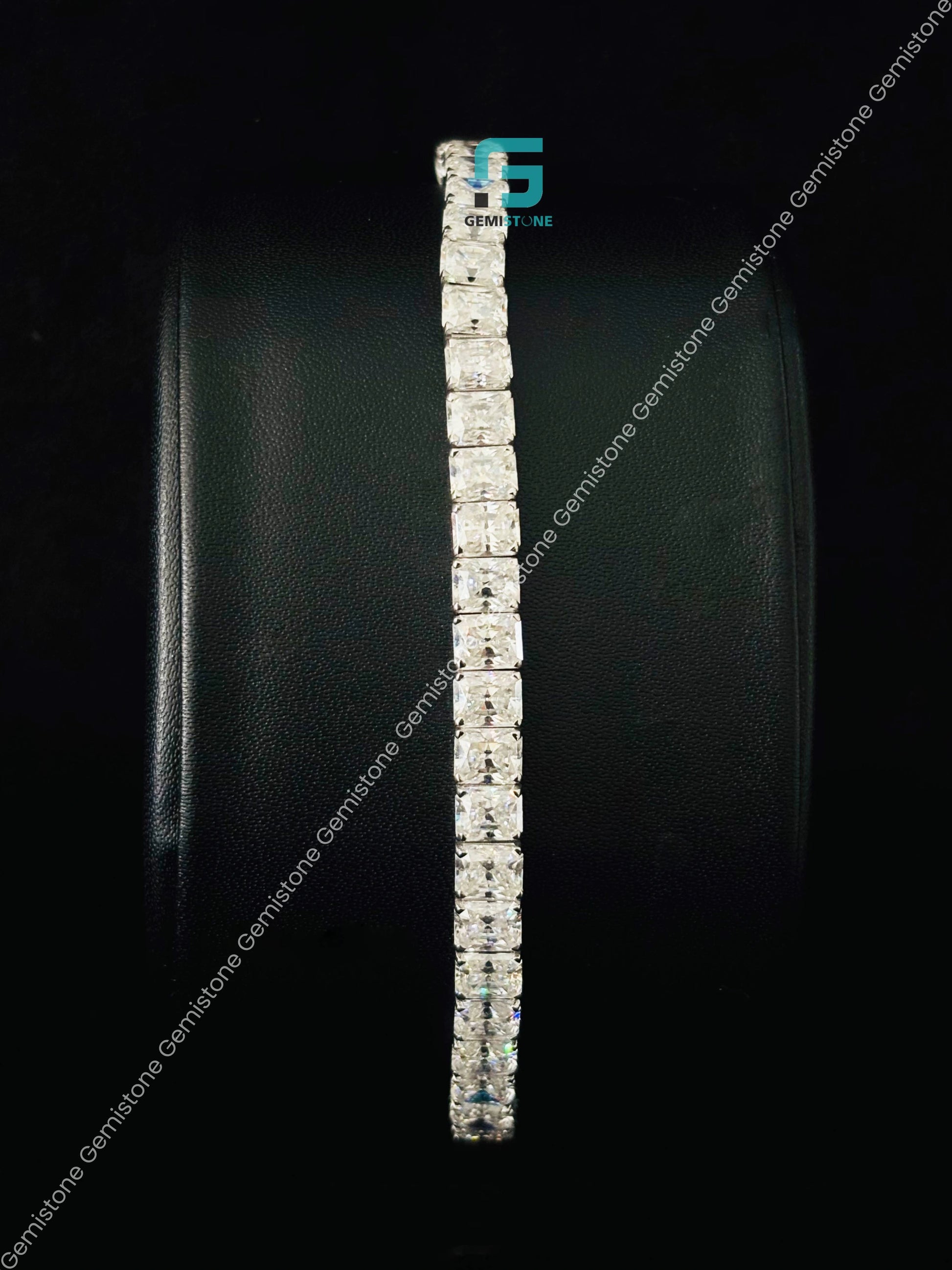 Moissanite Radiant Cut Tennis Bracelet