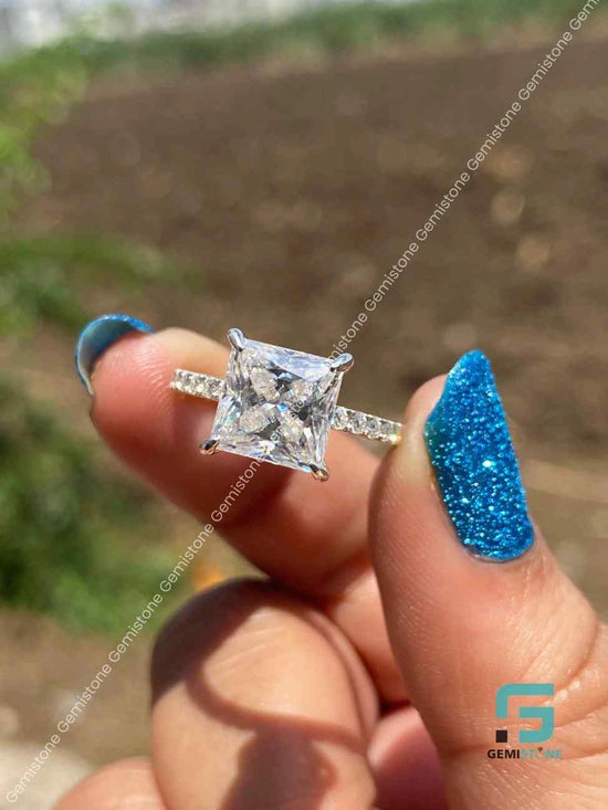 Moissanite Solitaire Promise Ring