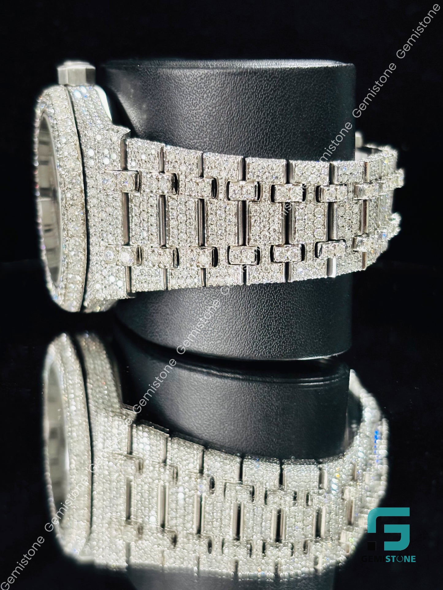 Moissanite Stainless Steel AP Watch