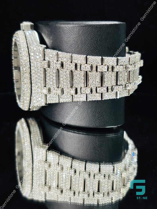 Moissanite Stainless Steel AP Watch