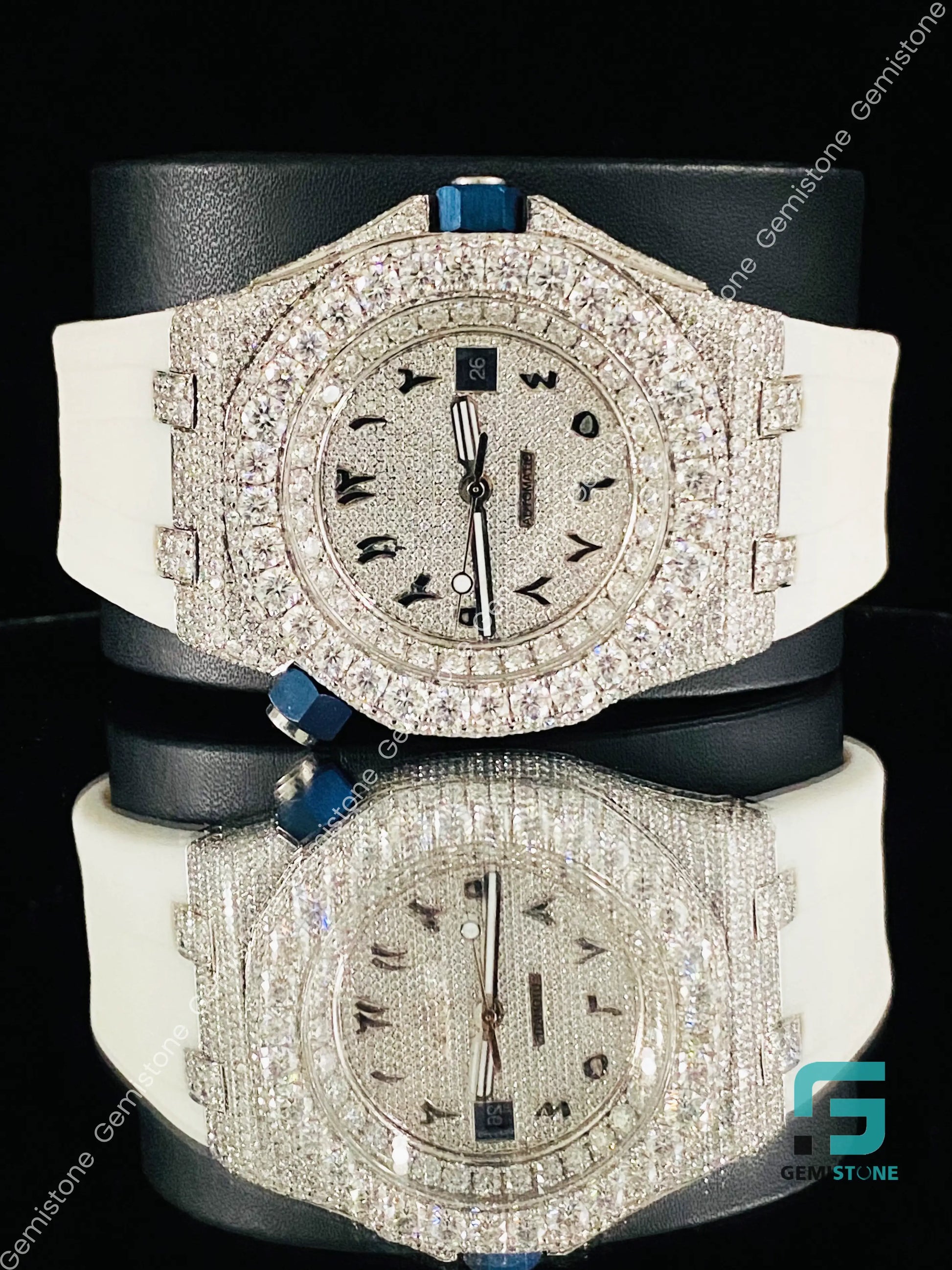 Moissanite Stone 41MM Watch