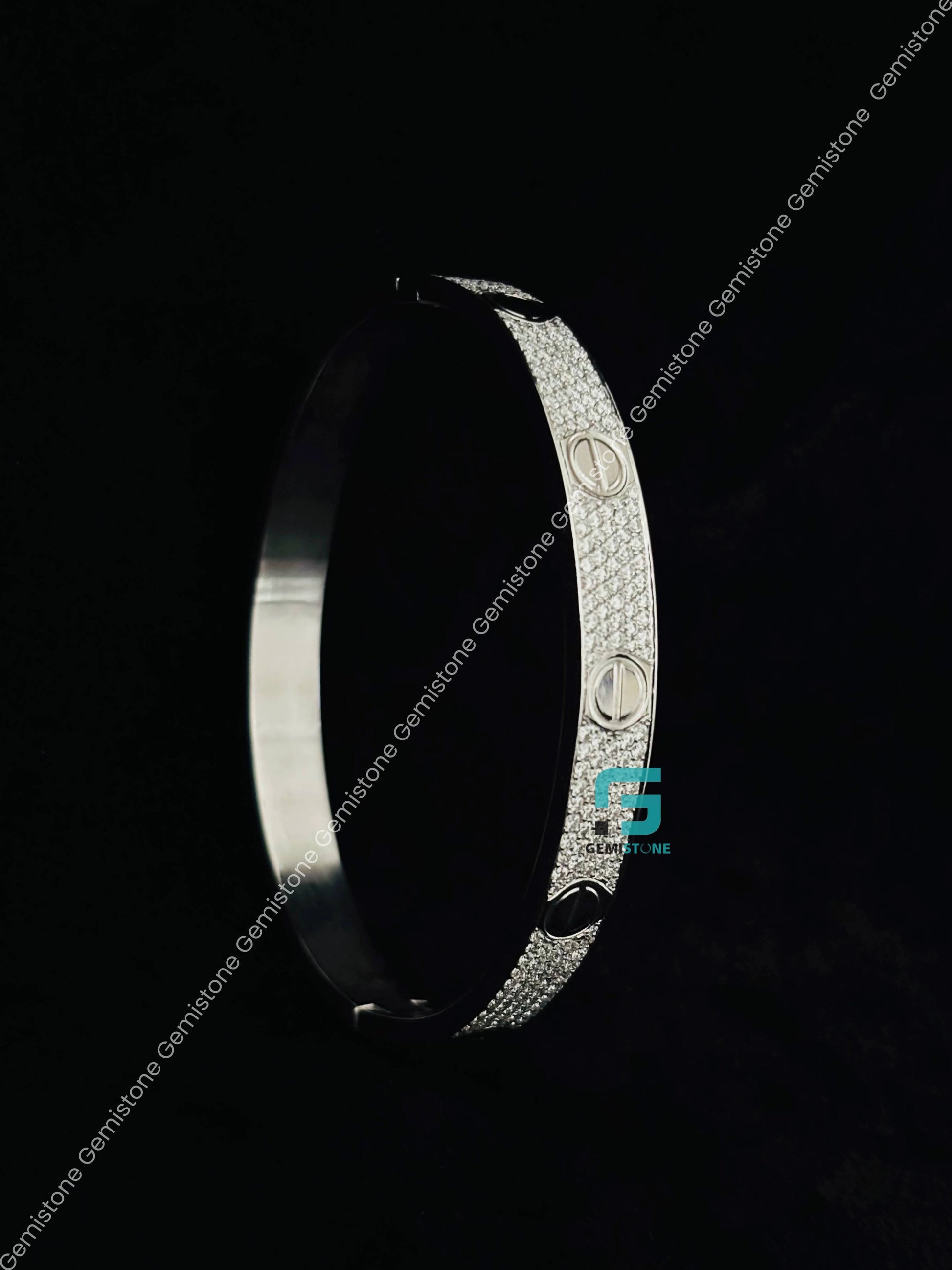 Moissanite Studded Cartier Bracelet