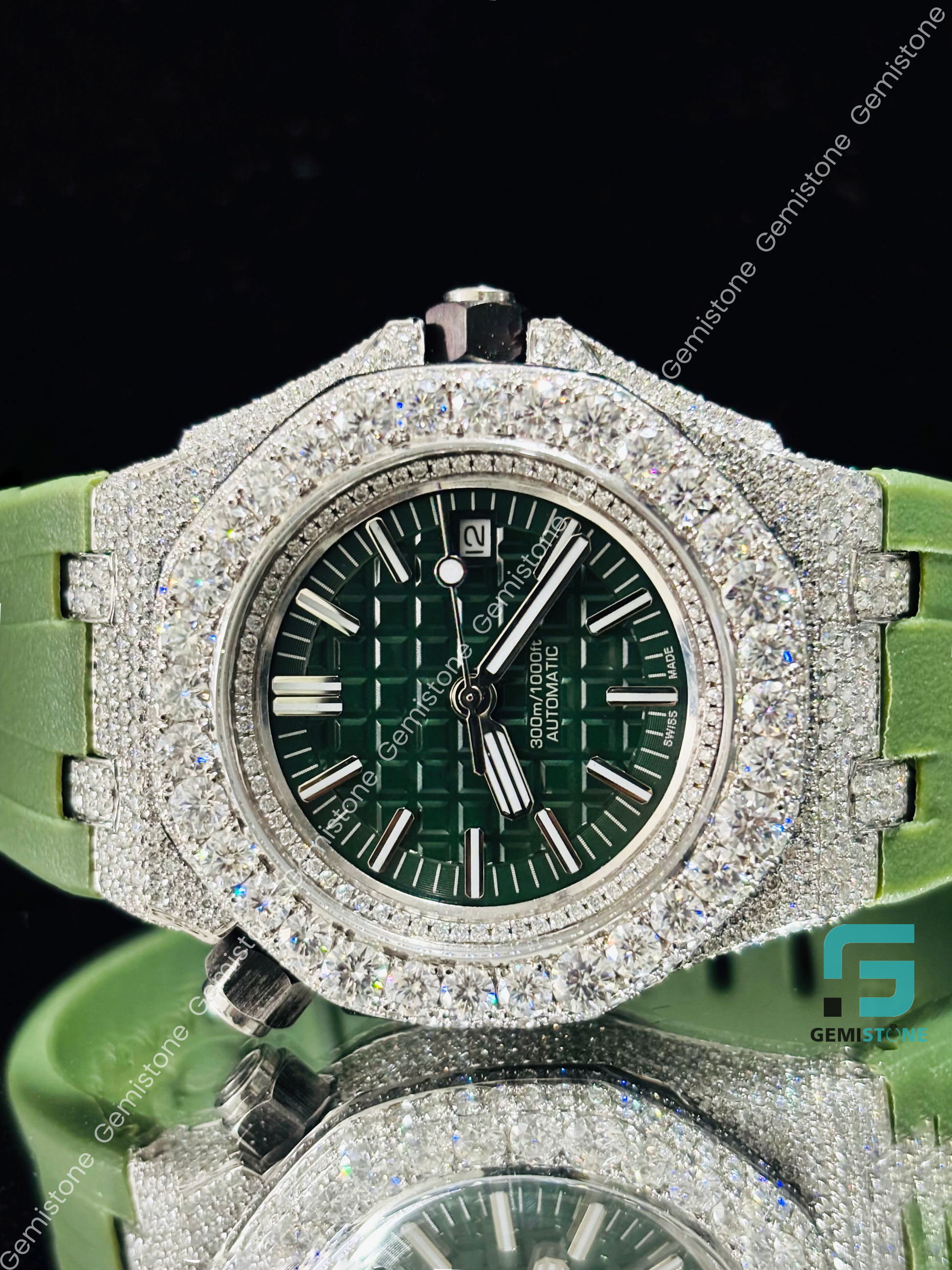 Moissanite Tapisserie Pattern Watch
