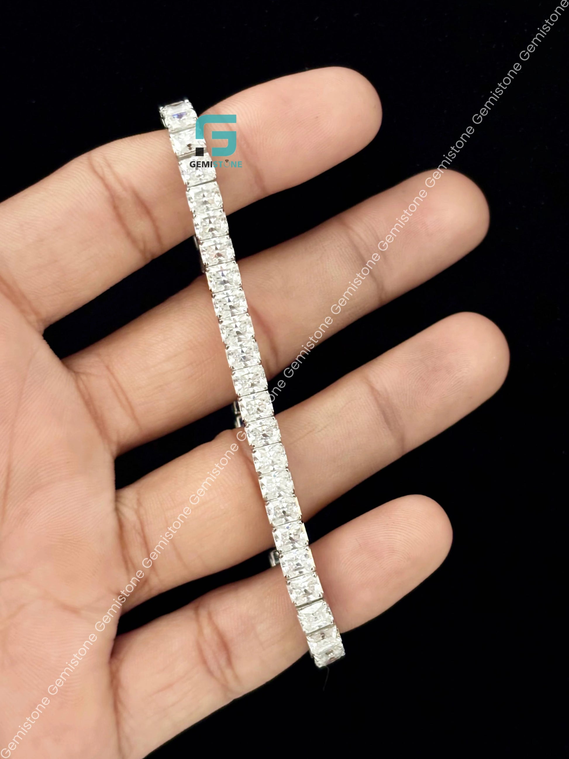 Moissanite Tennis Radiant Bracelet