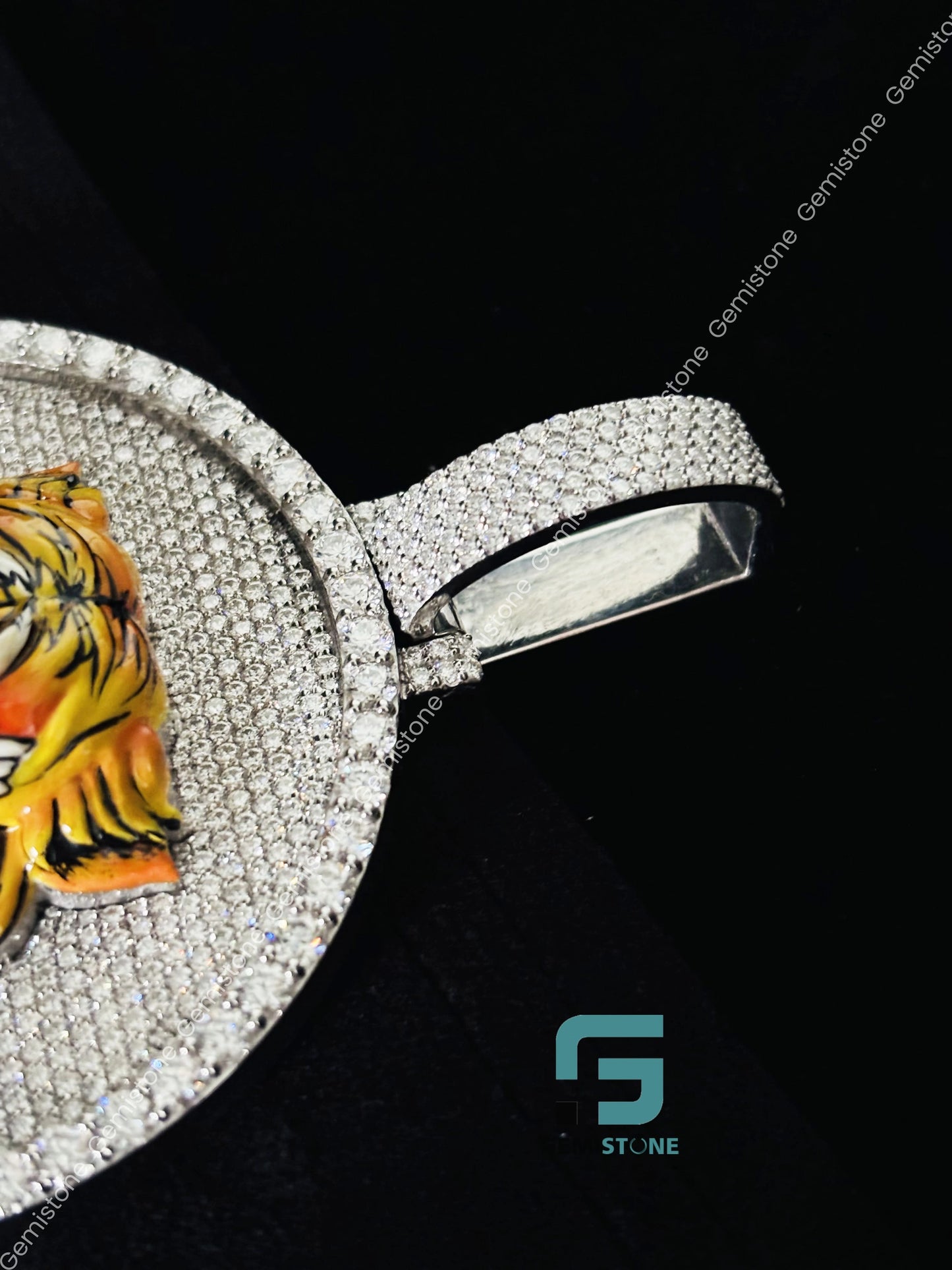 Moissanite Tiger Pendant