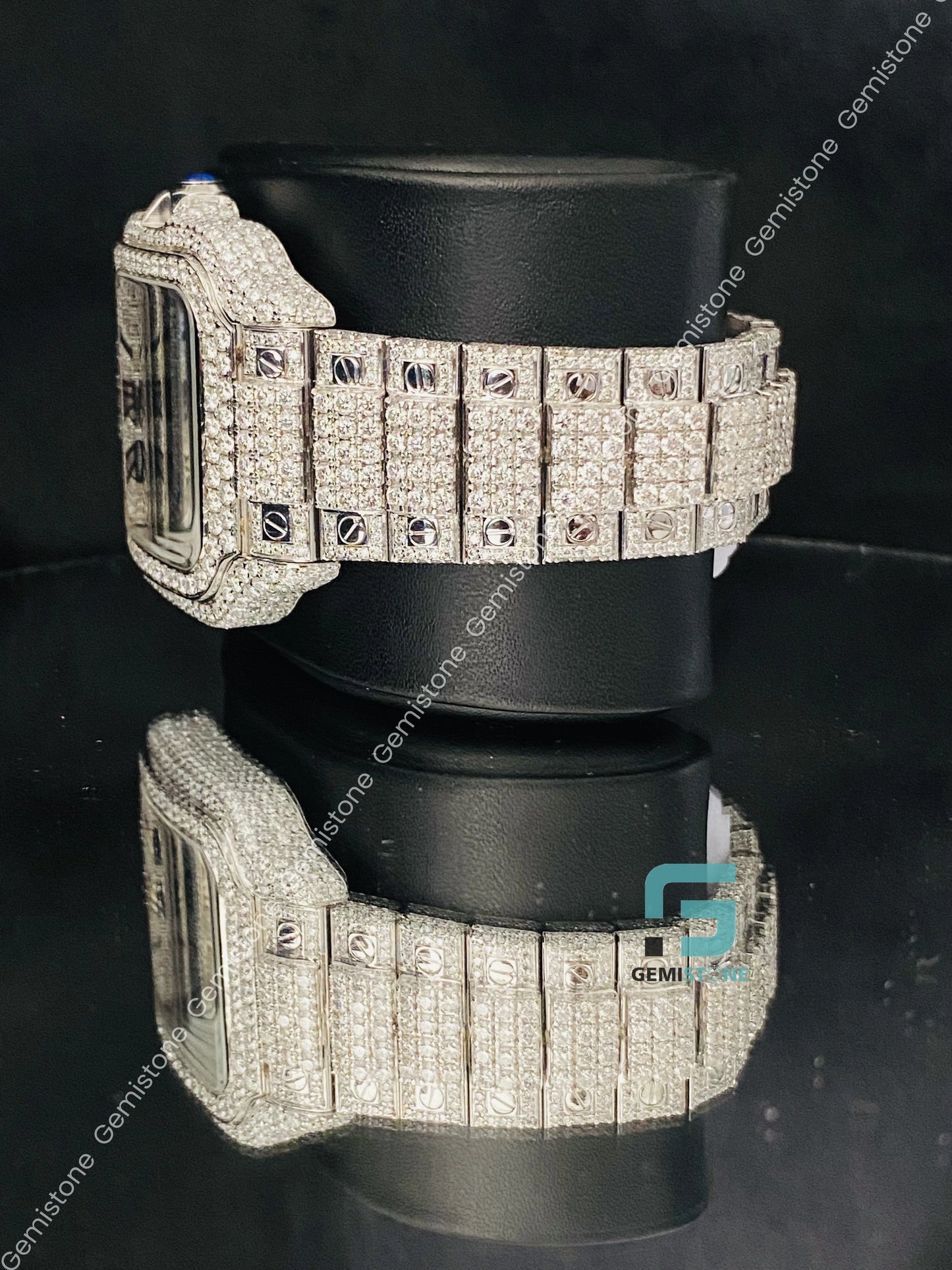 Moissanite VVS Roman Number Cartier Watch for Men