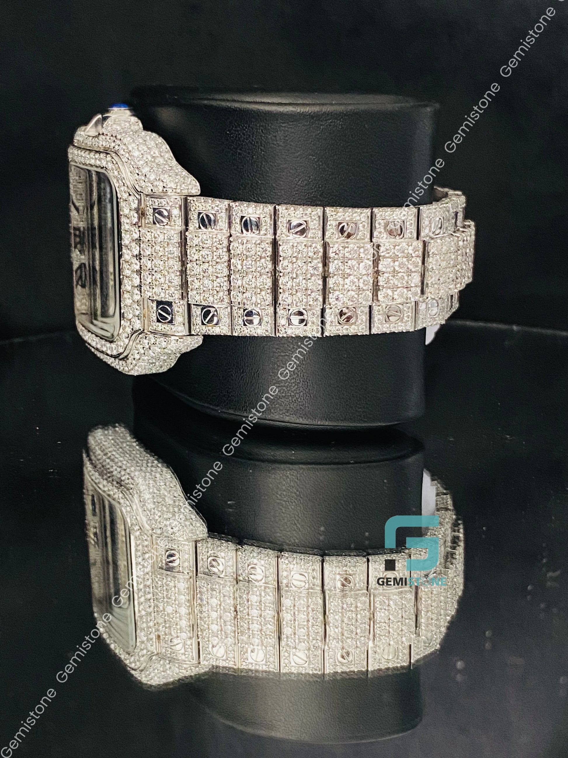 Moissanite VVS Roman Number Cartier Watch for Men