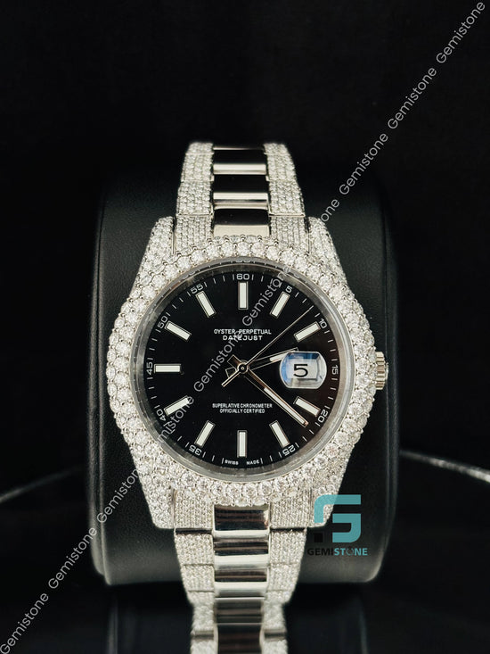 Moissanite White Diamond Hip Hop Watch