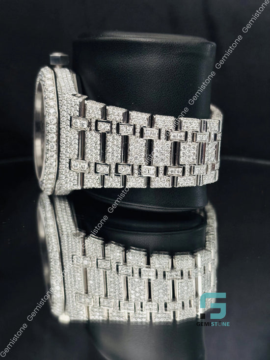 Moissanite Wrist Arabic Number Hip Hop Watch
