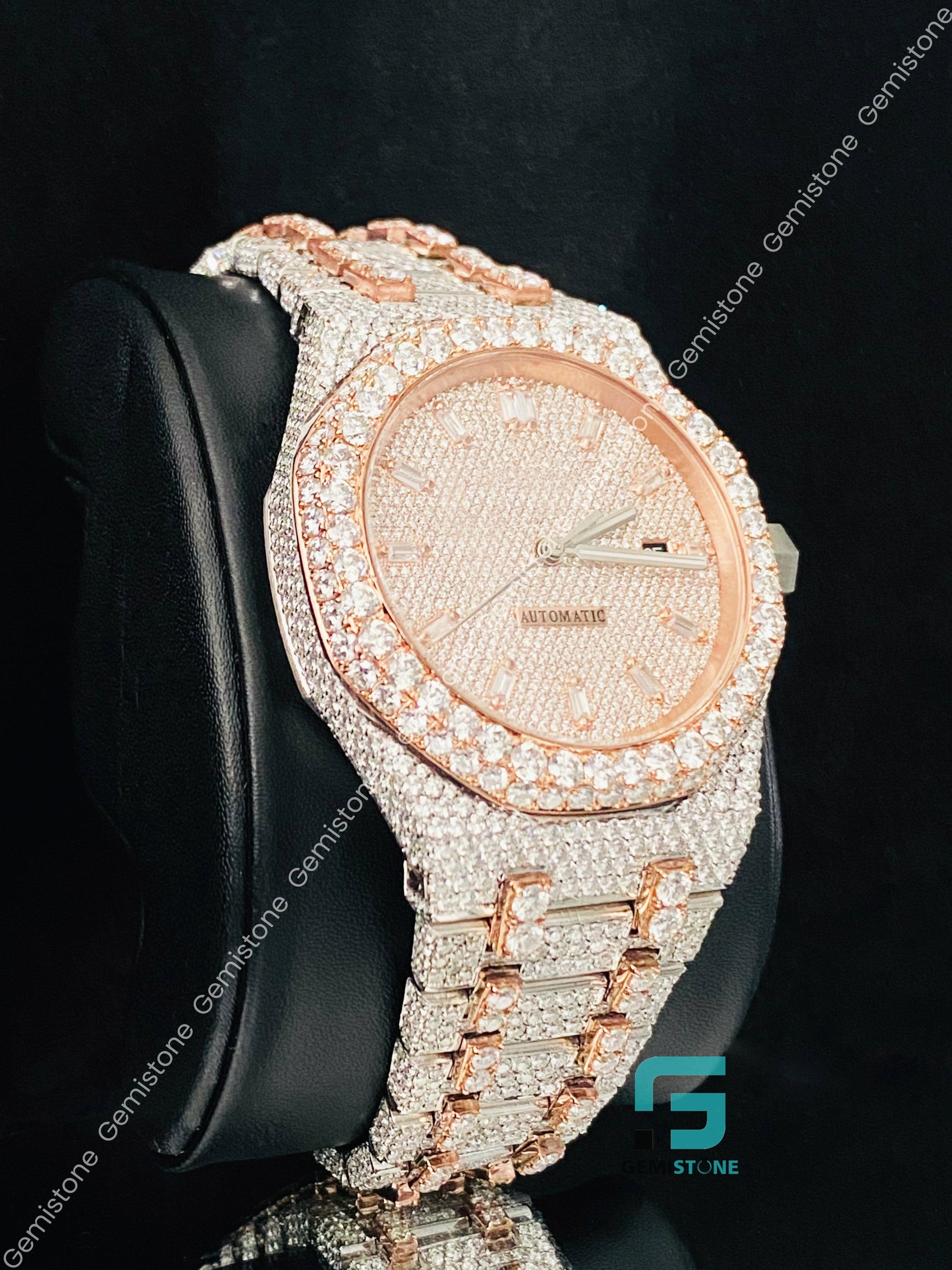 Moissanite Wrist Watch for Men's