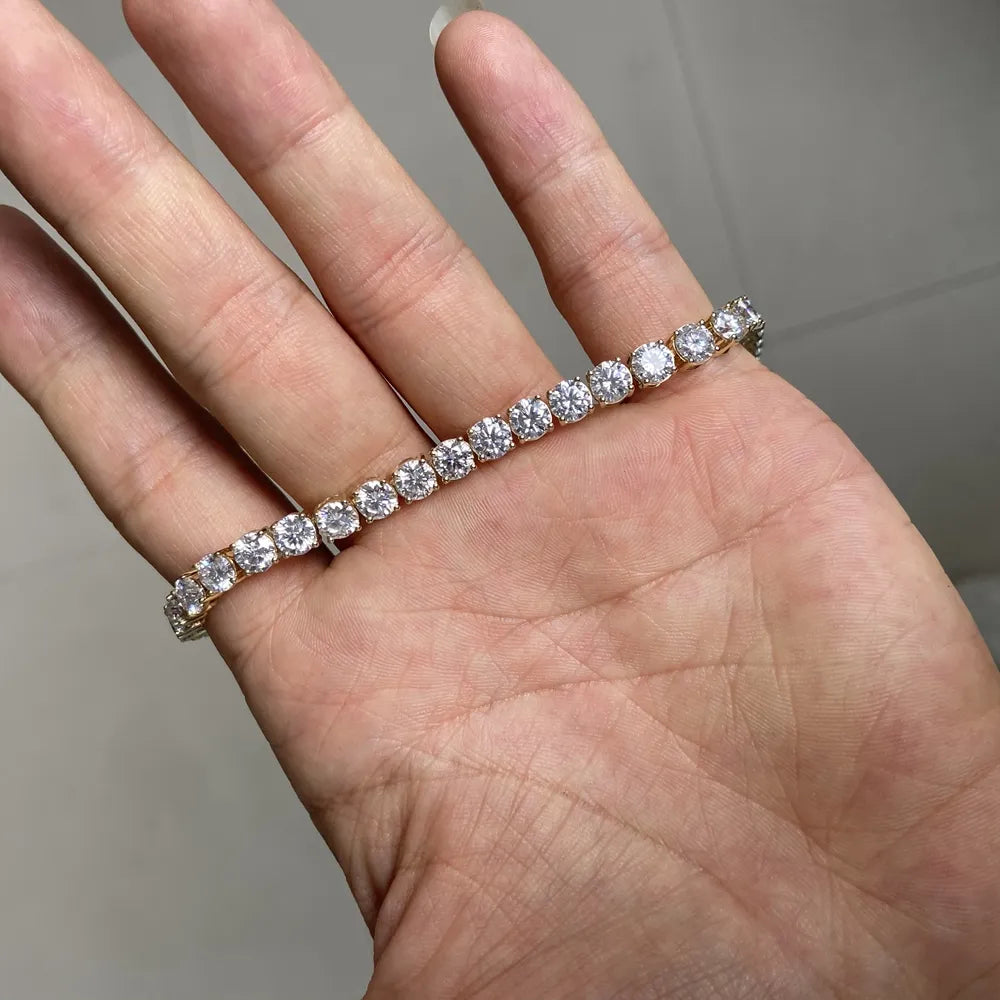 VVS Moissanite Diamond 4mm Tennis Chain For Men's &amp; Women's