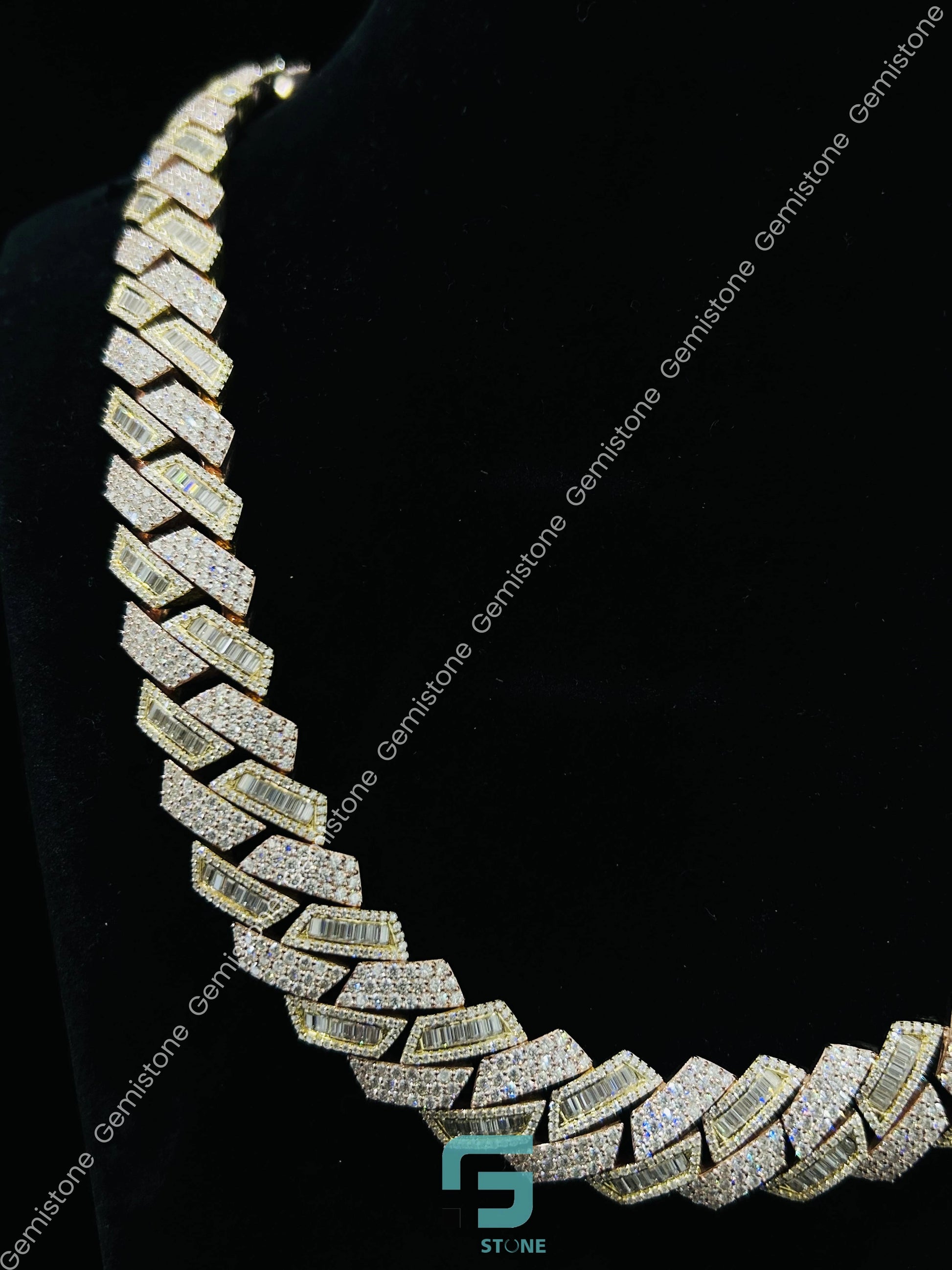 Monaco Cuban link Moissanite Chain