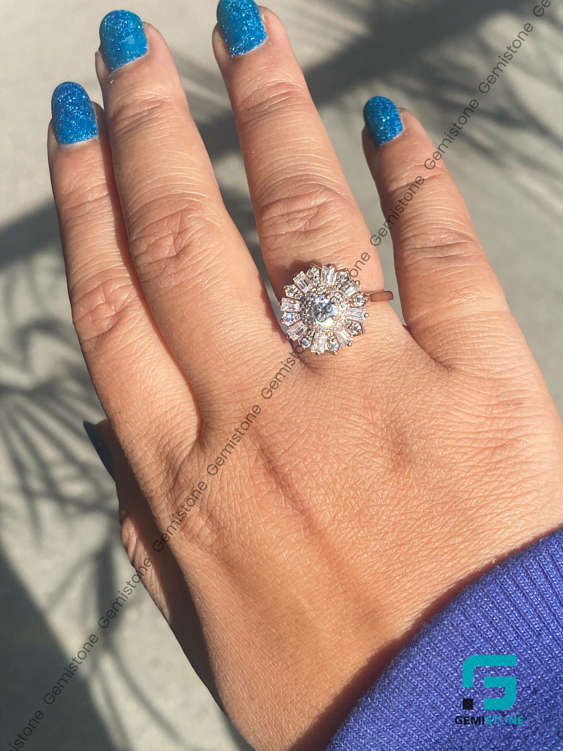 Mosaic-Moissanite-Ring