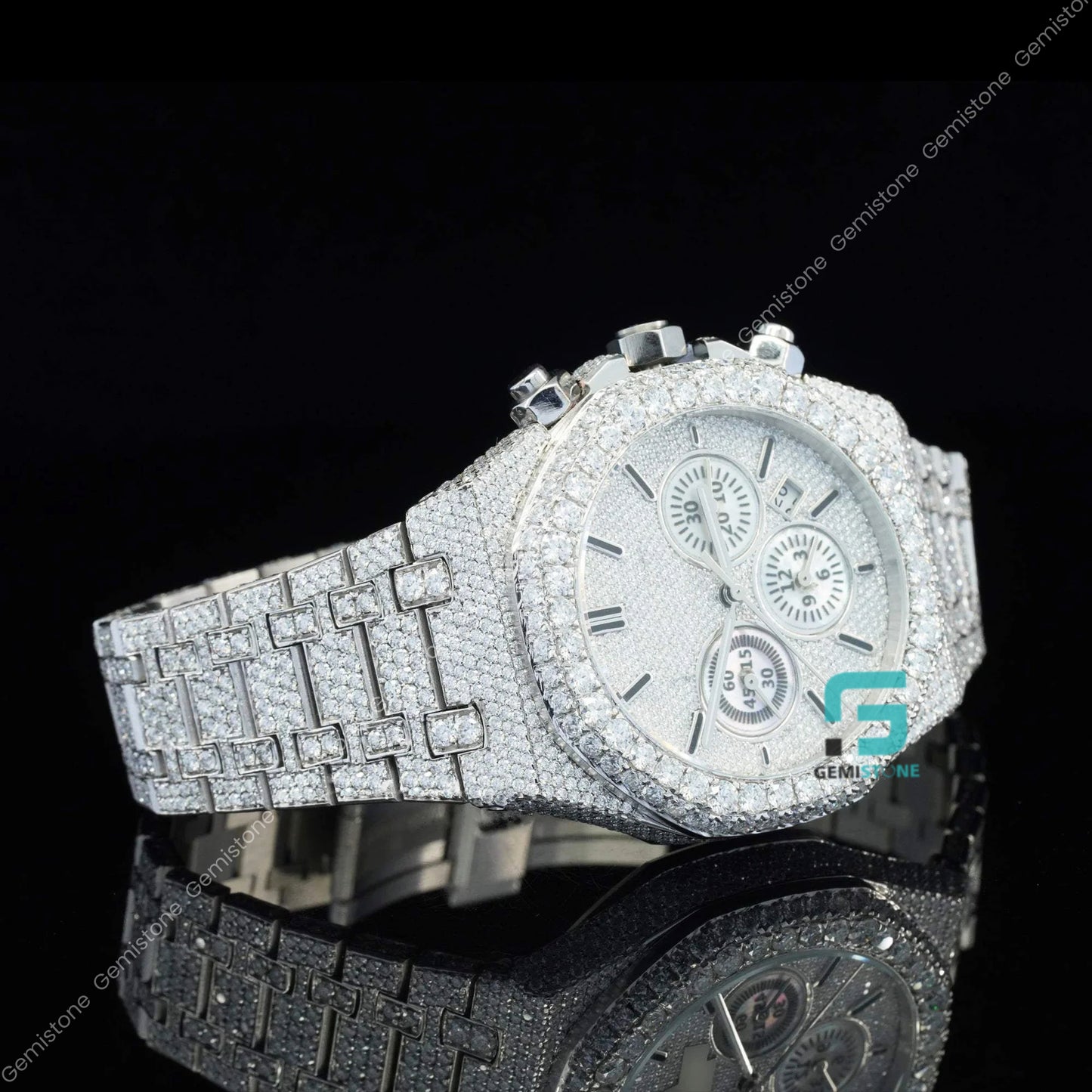 Chronograph Multi Dial Custom Hip Hop Moissanite VVS Watch
