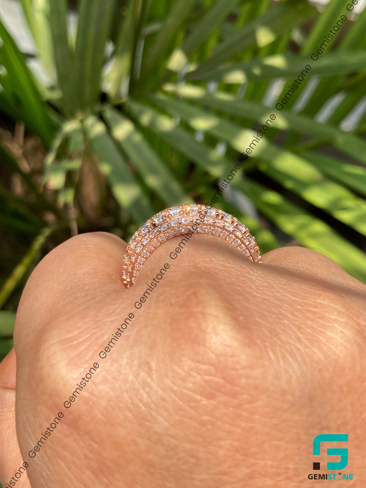 Multi Pave Setting Full Eternity Band For Women